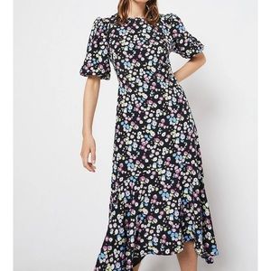 Warehouse Floral Midi Dress size 12 New